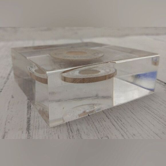 Zodiac Coin Medal Aries Gold-Bronze Lucite Paperweight Vintage Franklin Mint - Picture 8 of 14